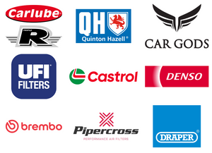 Carlube Triple R, QH, Car Gods, UFI, Castrol, Denso, Brembo, Pipercross, Draper